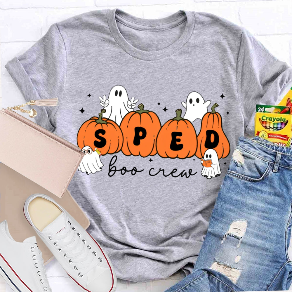 Sped Boo Crew Special Education Pumpkins And Ghosts Halloween T-shirt