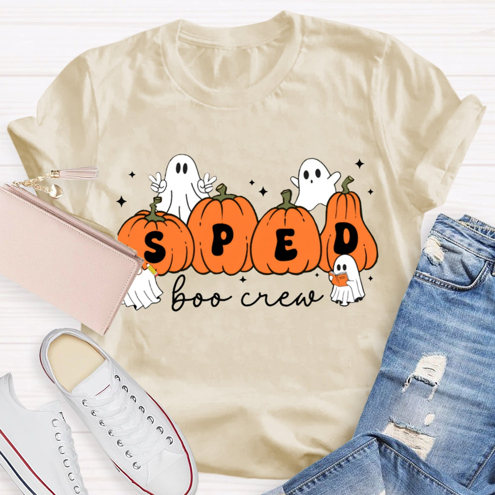 Sped Boo Crew Special Education Pumpkins And Ghosts Halloween T-shirt