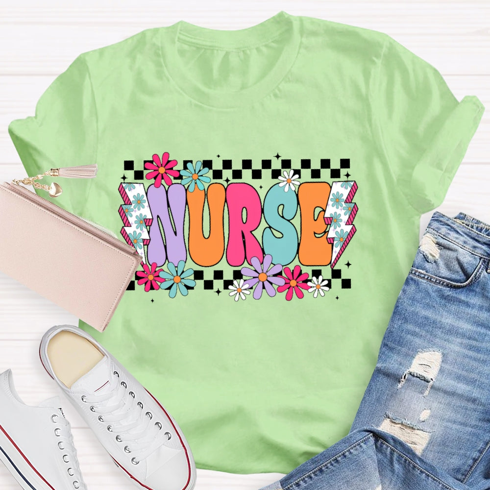 Nurse Flower Lightning T-shirt