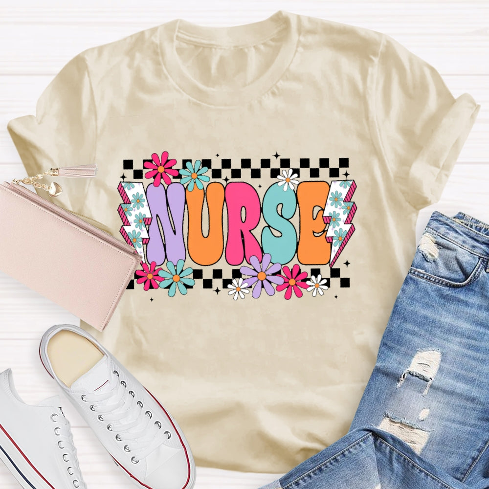 Nurse Flower Lightning T-shirt