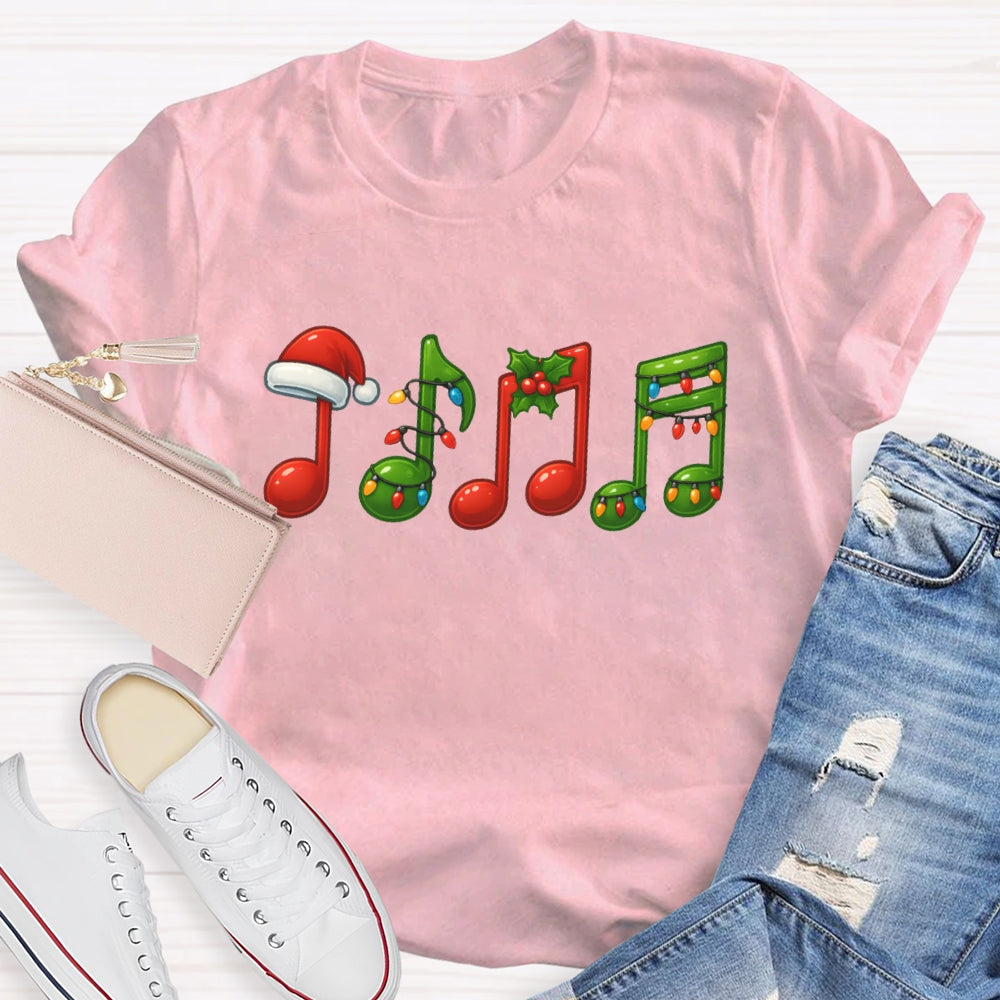 Christmas Musical Symbols T-shirt