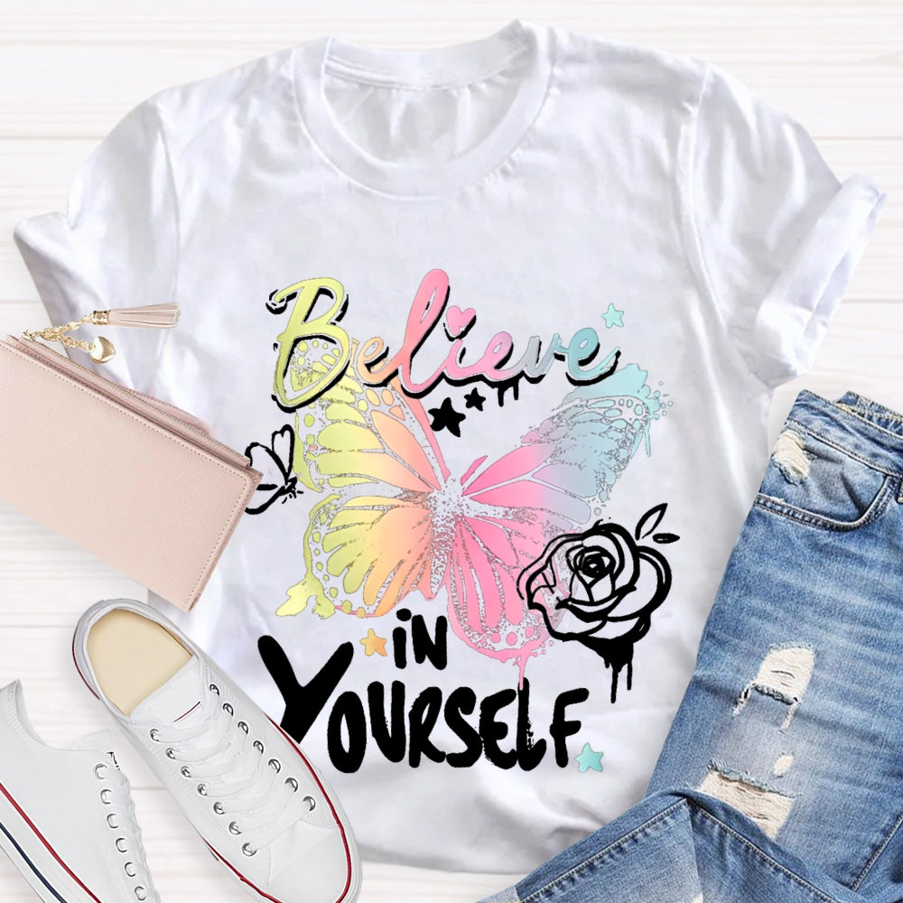 Be Kind In Yourself Colorful Little Butterfly T-shirt