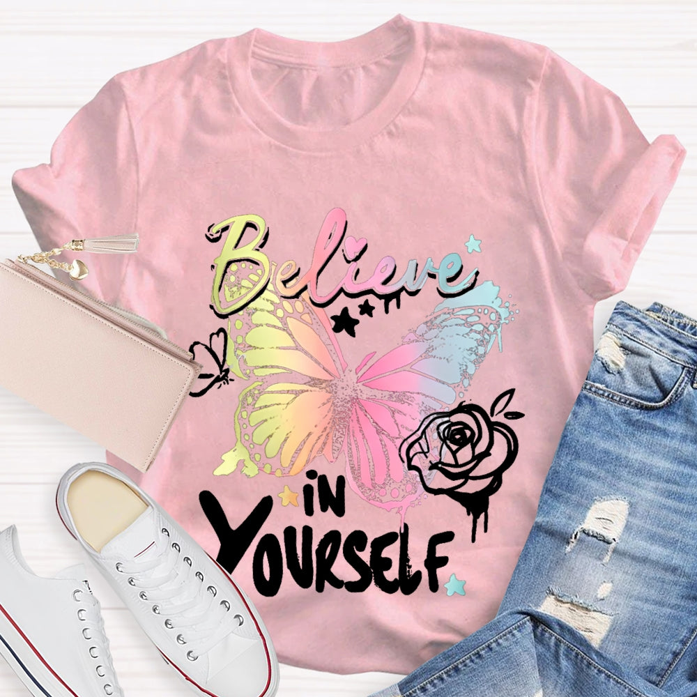 Be Kind In Yourself Colorful Little Butterfly T-shirt
