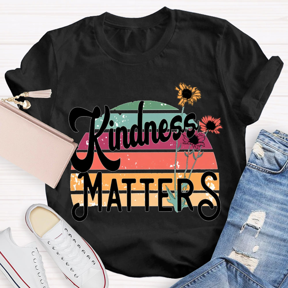 Kindness Matters Small Flowers T-shirt