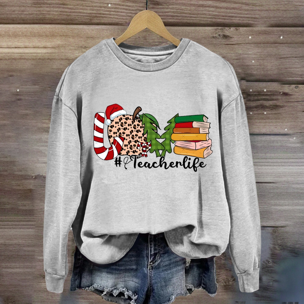 Christmas Love Teacher Life Sweatshirt