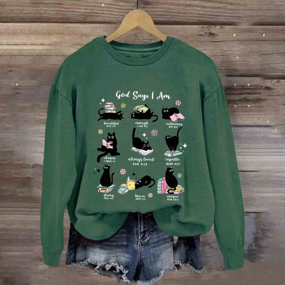 God Says I Am Beautiful Enough Reading Sweatshirt