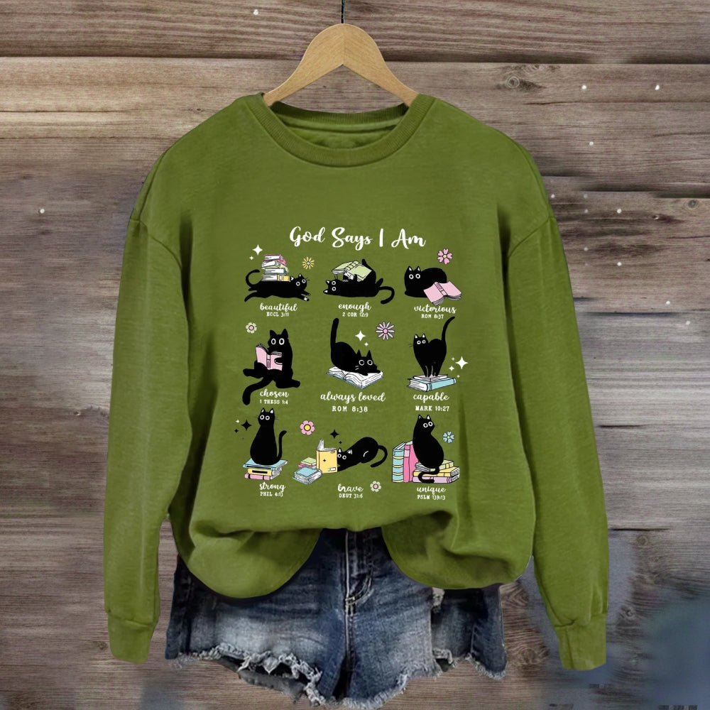 God Says I Am Beautiful Enough Reading Sweatshirt