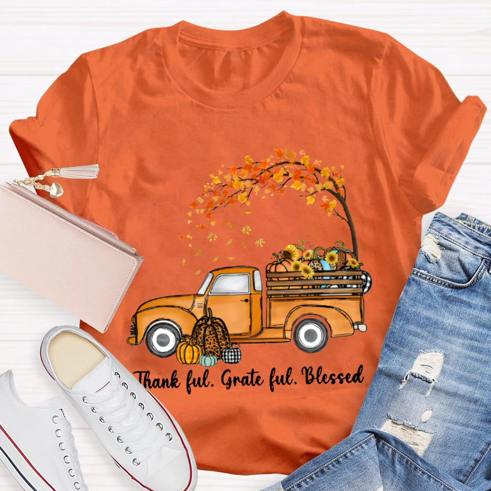 Thankful Grateful Blessed A Truckload Of Pumpkins T-shirt