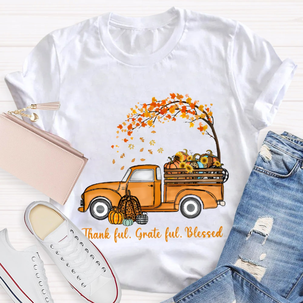 Thankful Grateful Blessed A Truckload Of Pumpkins T-shirt