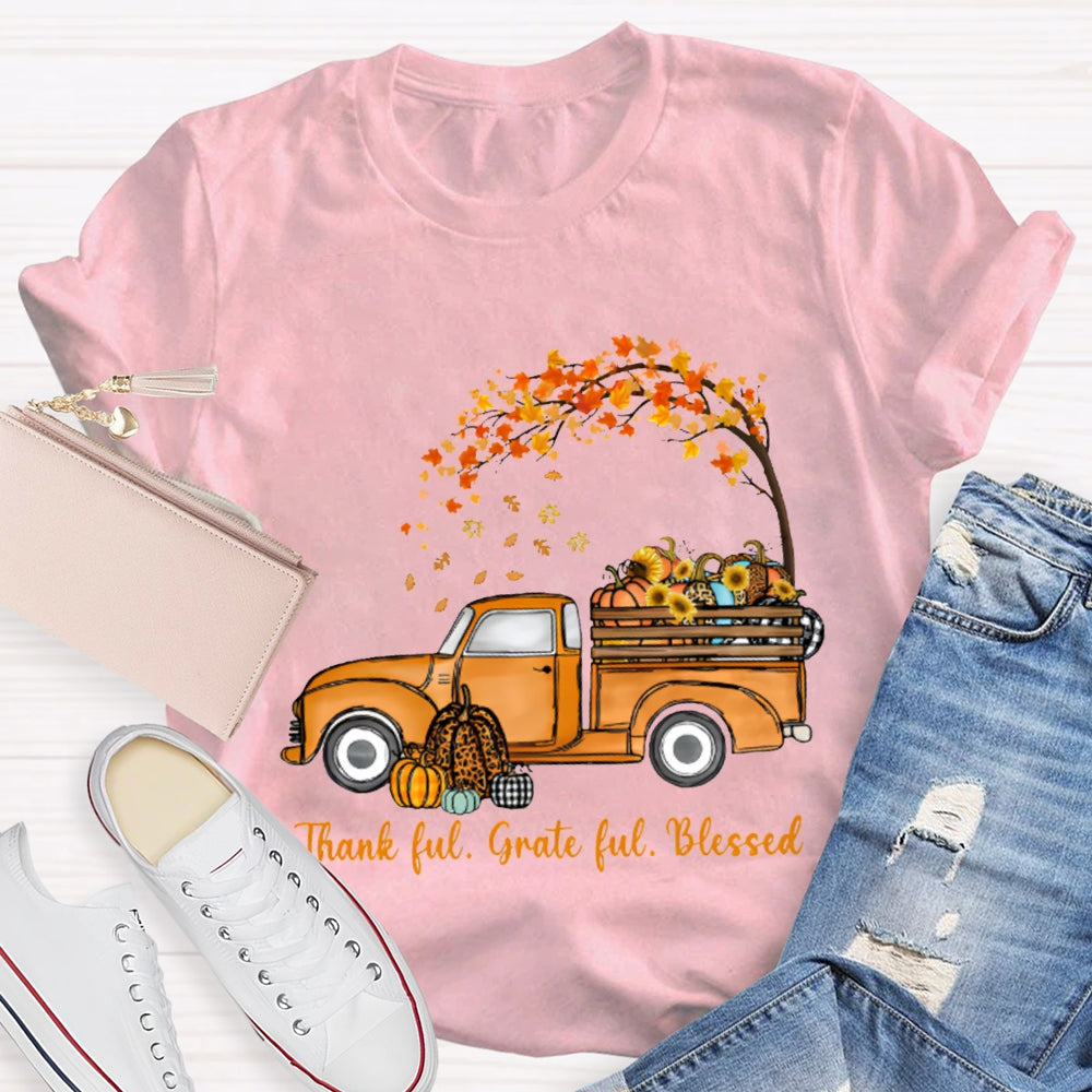 Thankful Grateful Blessed A Truckload Of Pumpkins T-shirt