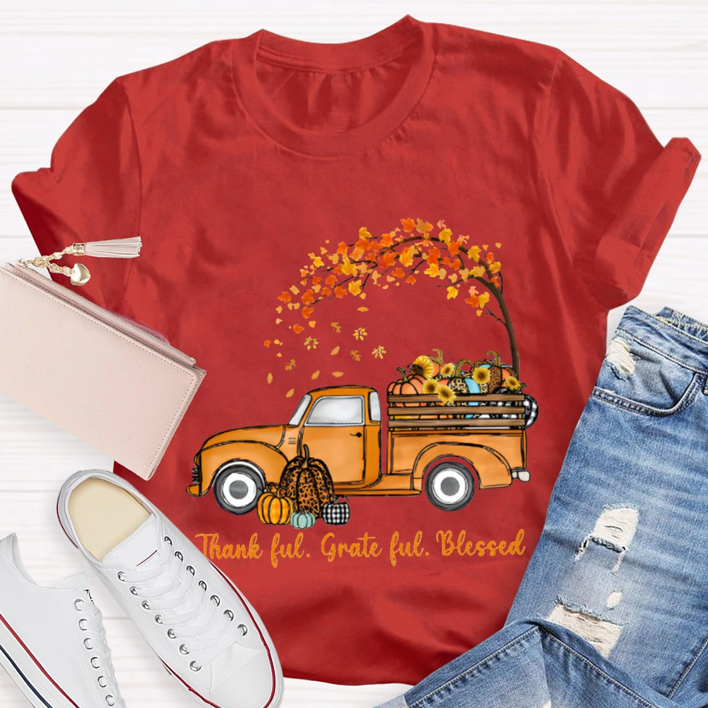 Thankful Grateful Blessed A Truckload Of Pumpkins T-shirt