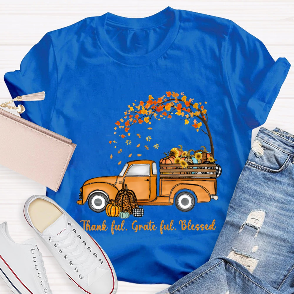 Thankful Grateful Blessed A Truckload Of Pumpkins T-shirt