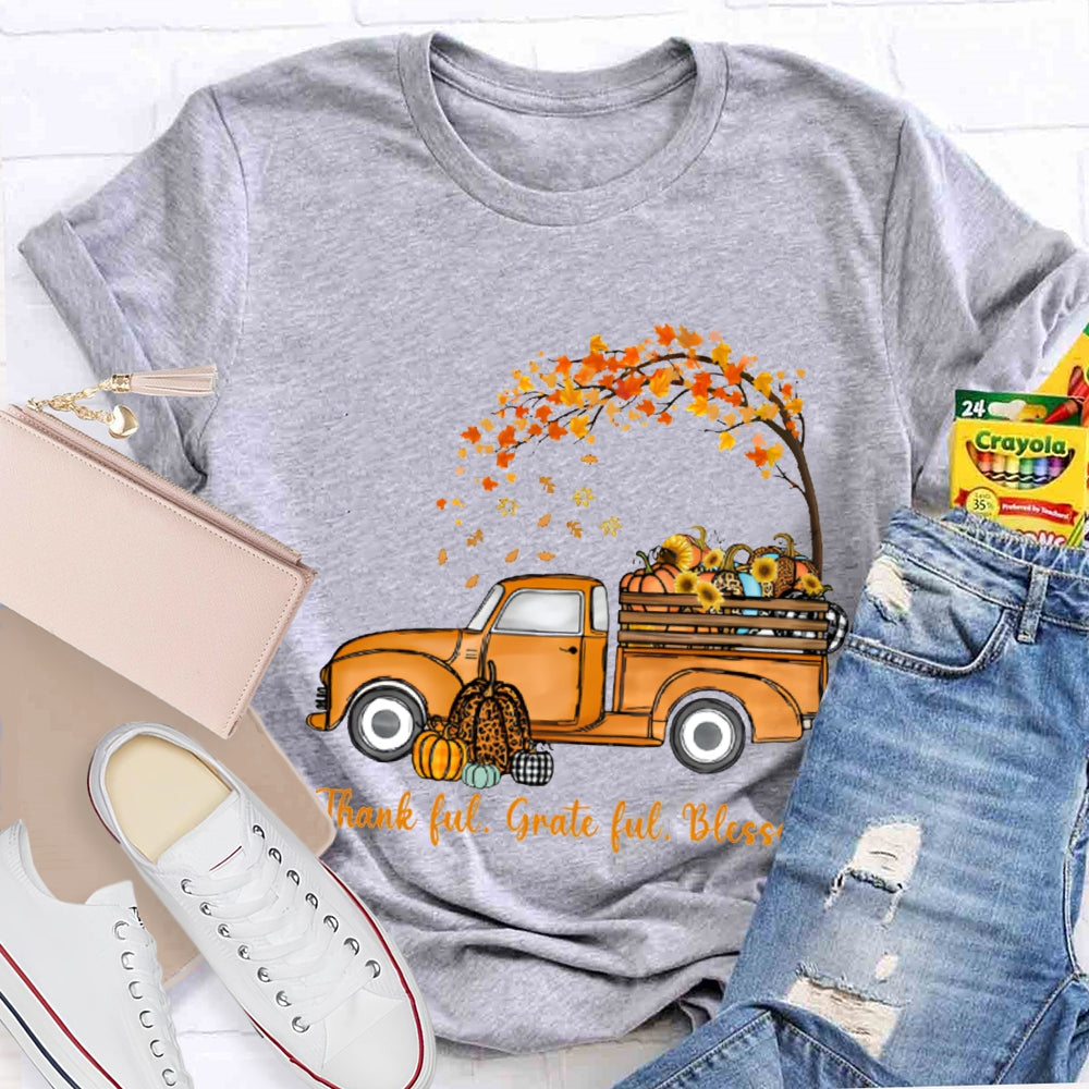 Thankful Grateful Blessed A Truckload Of Pumpkins T-shirt