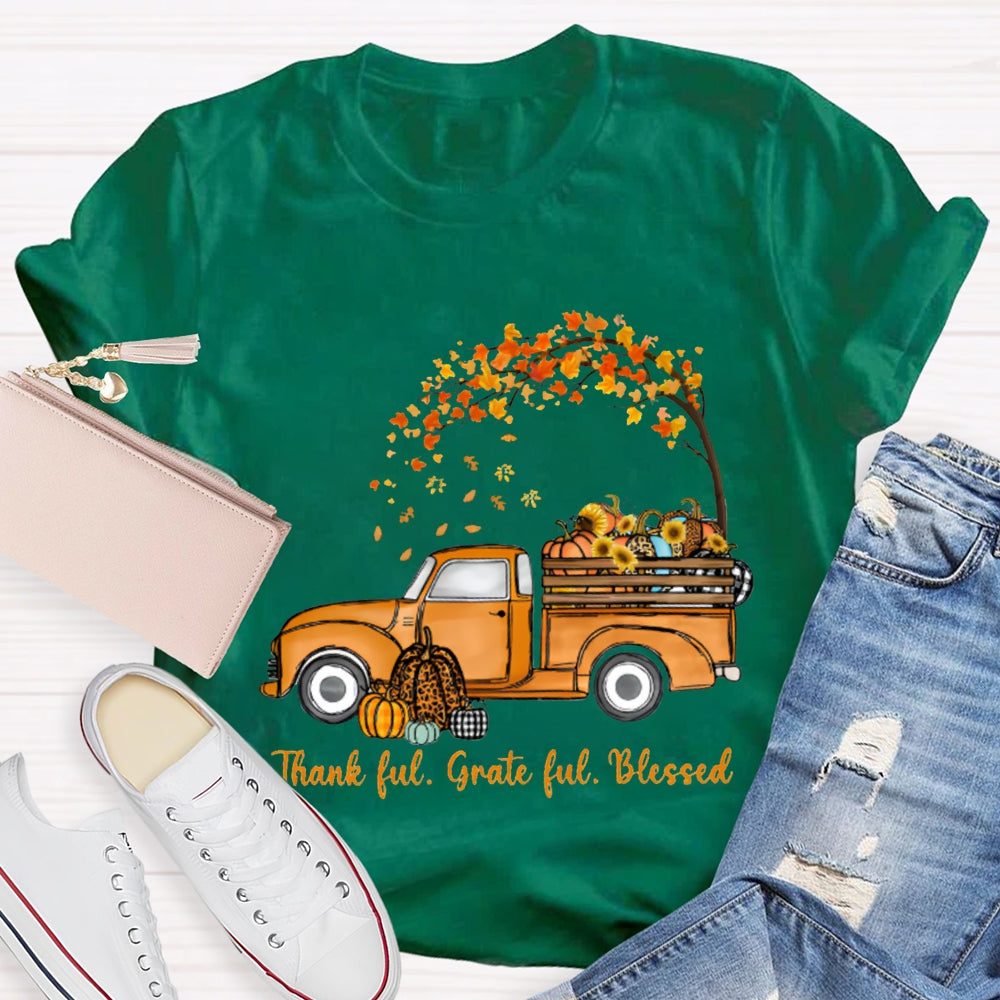 Thankful Grateful Blessed A Truckload Of Pumpkins T-shirt