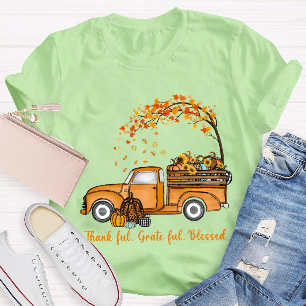 Thankful Grateful Blessed A Truckload Of Pumpkins T-shirt