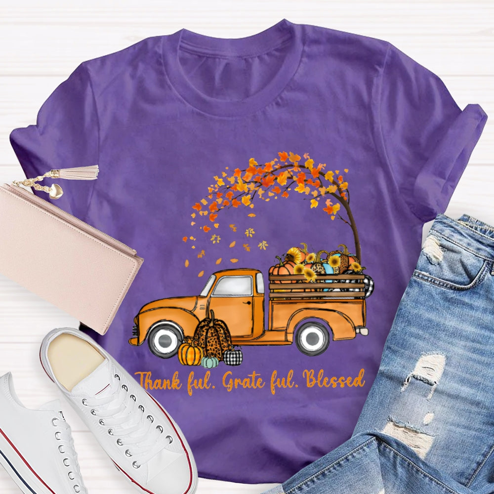 Thankful Grateful Blessed A Truckload Of Pumpkins T-shirt
