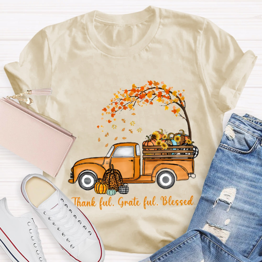 Thankful Grateful Blessed A Truckload Of Pumpkins T-shirt