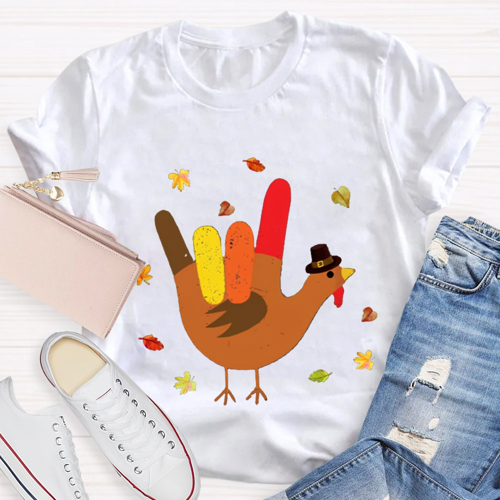 Love Turkey Sign Language Thanksgiving T-shirt