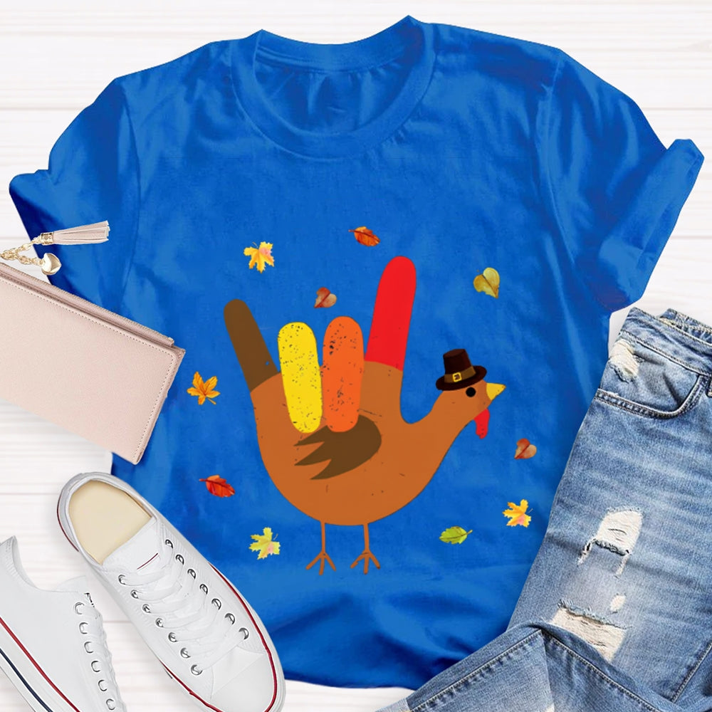 Love Turkey Sign Language Thanksgiving T-shirt