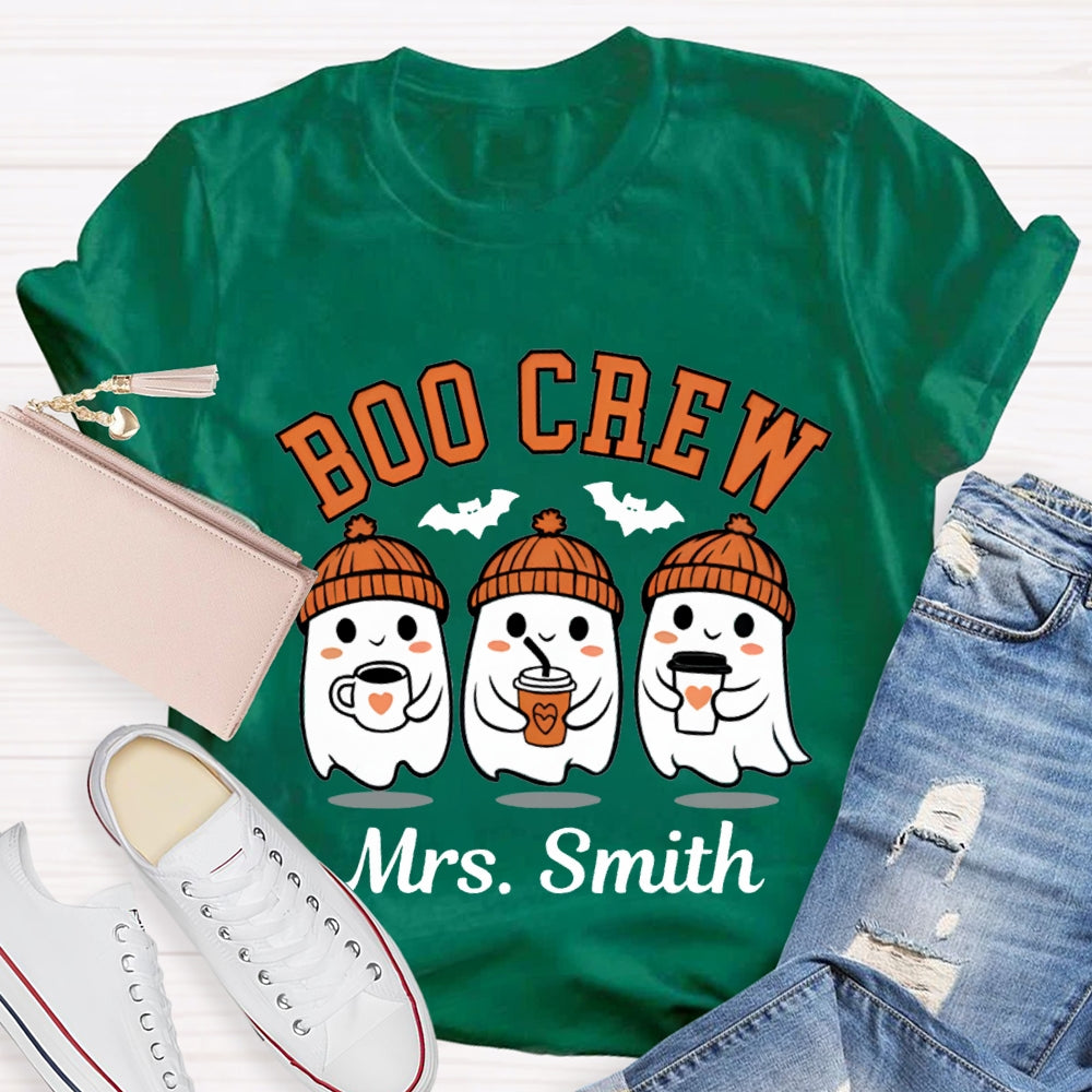 Personalized  Name Boo Crew Halloween T-Shirt