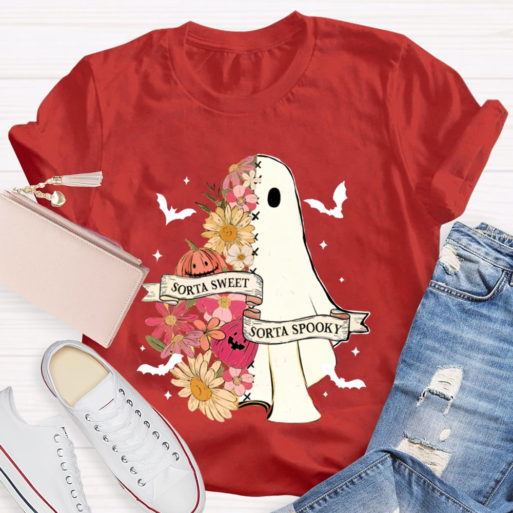 Sorta Sweet Sorta Spooky Halloween Teacher T-Shirt