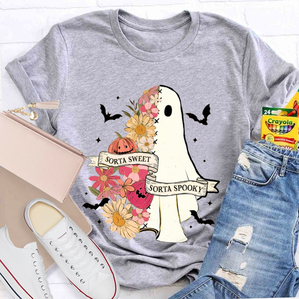Sorta Sweet Sorta Spooky Halloween Teacher T-Shirt