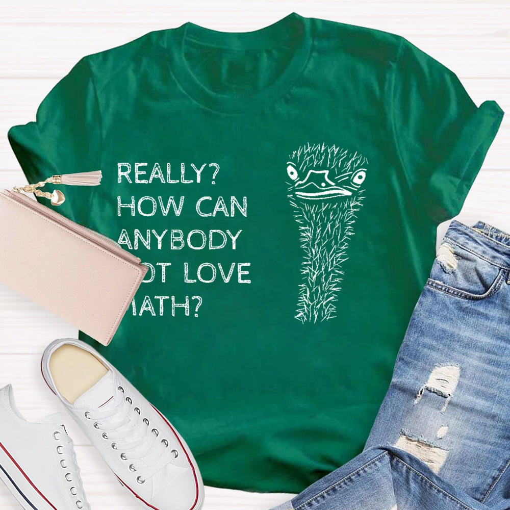 Really How Can Anybody Not Love Math T-shirt