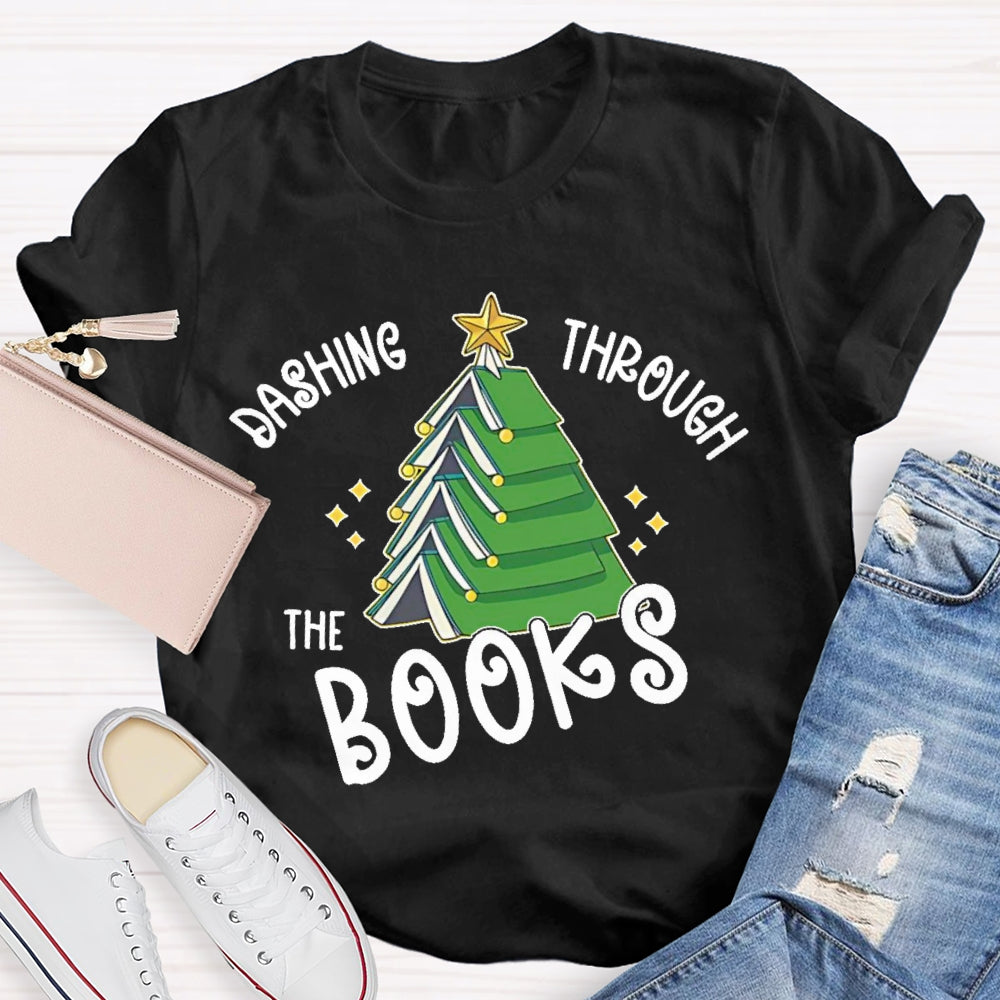 Dashing Through The Books  T-shirt