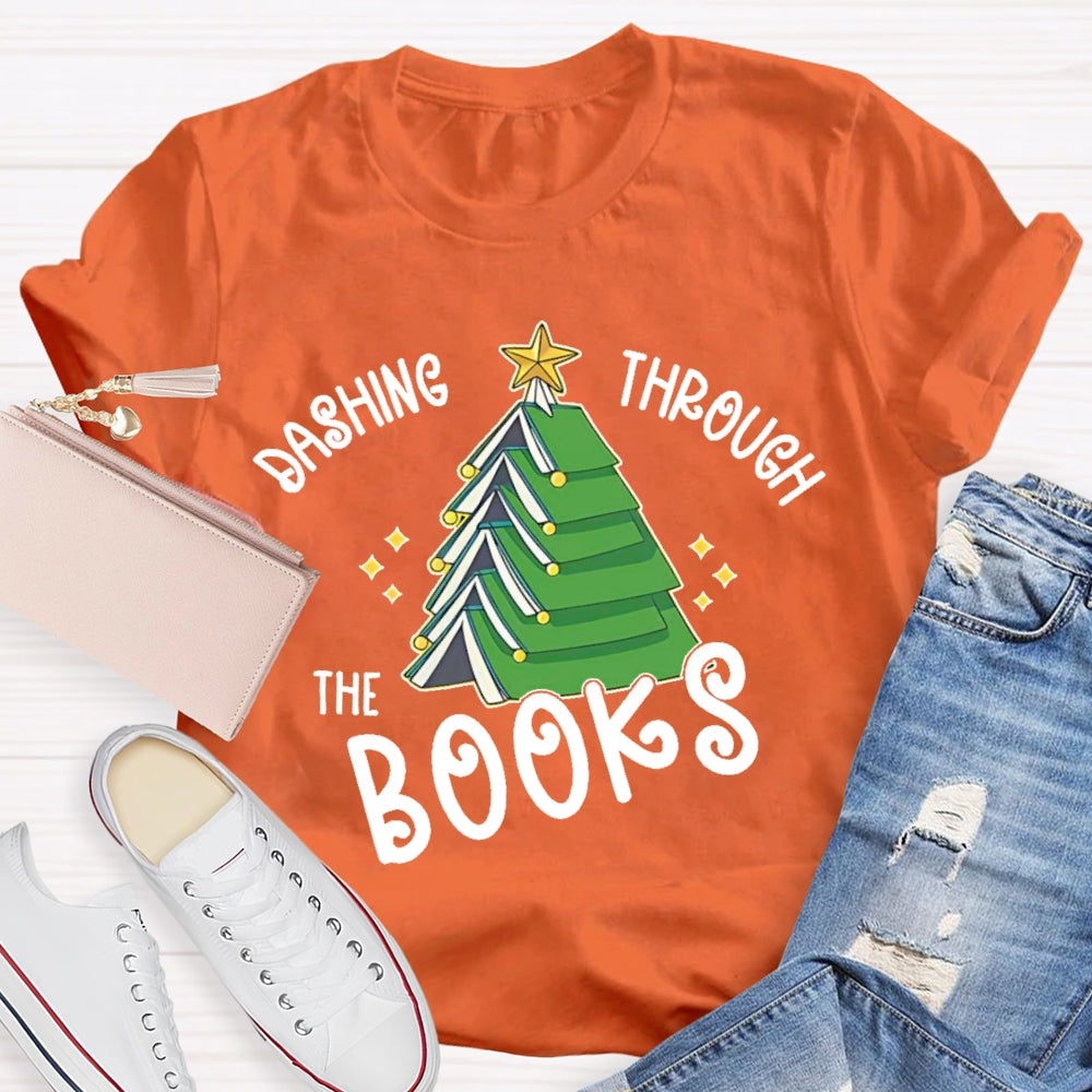 Dashing Through The Books  T-shirt