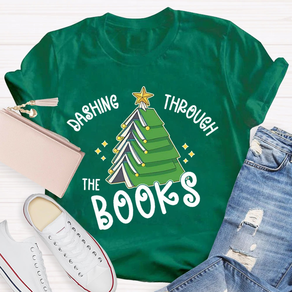 Dashing Through The Books  T-shirt