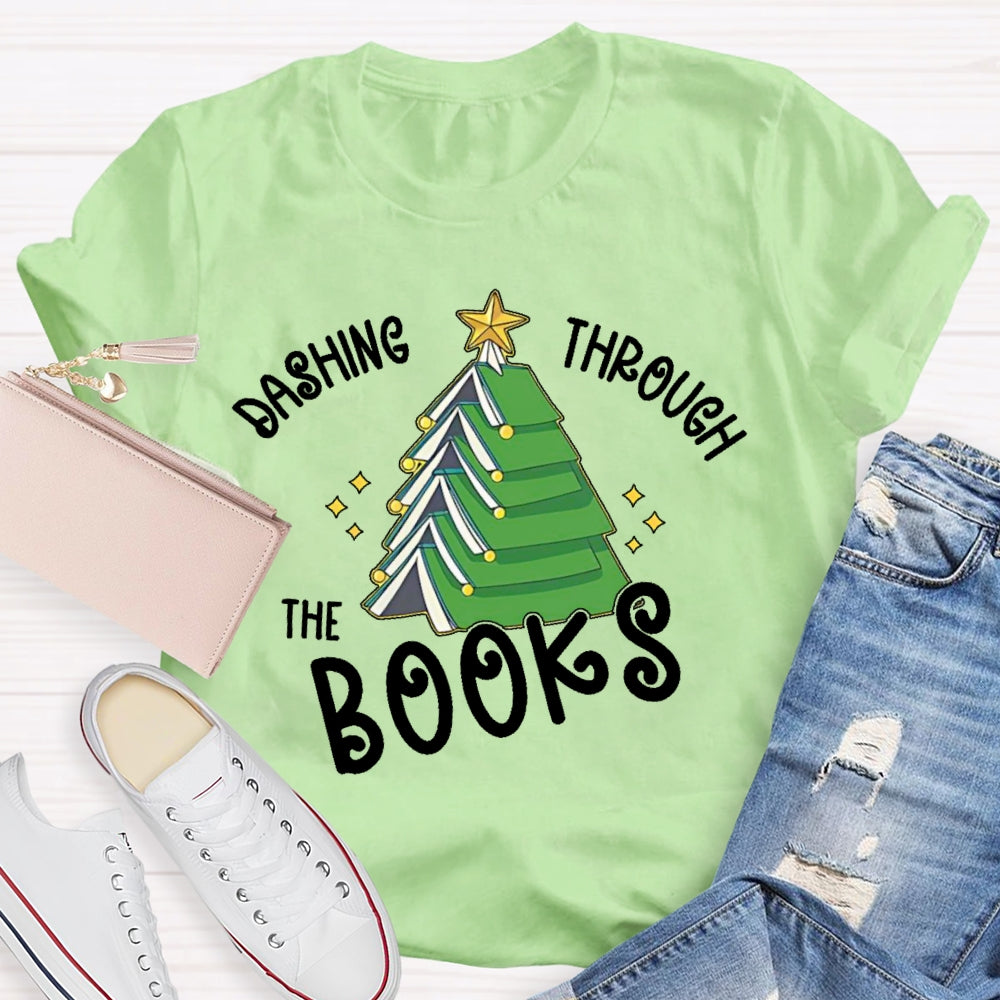 Dashing Through The Books  T-shirt