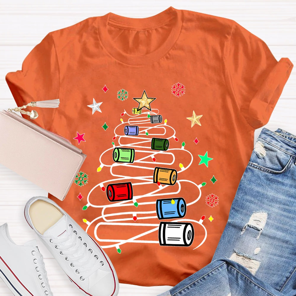 Christmas Light Strip Stars T-shirt