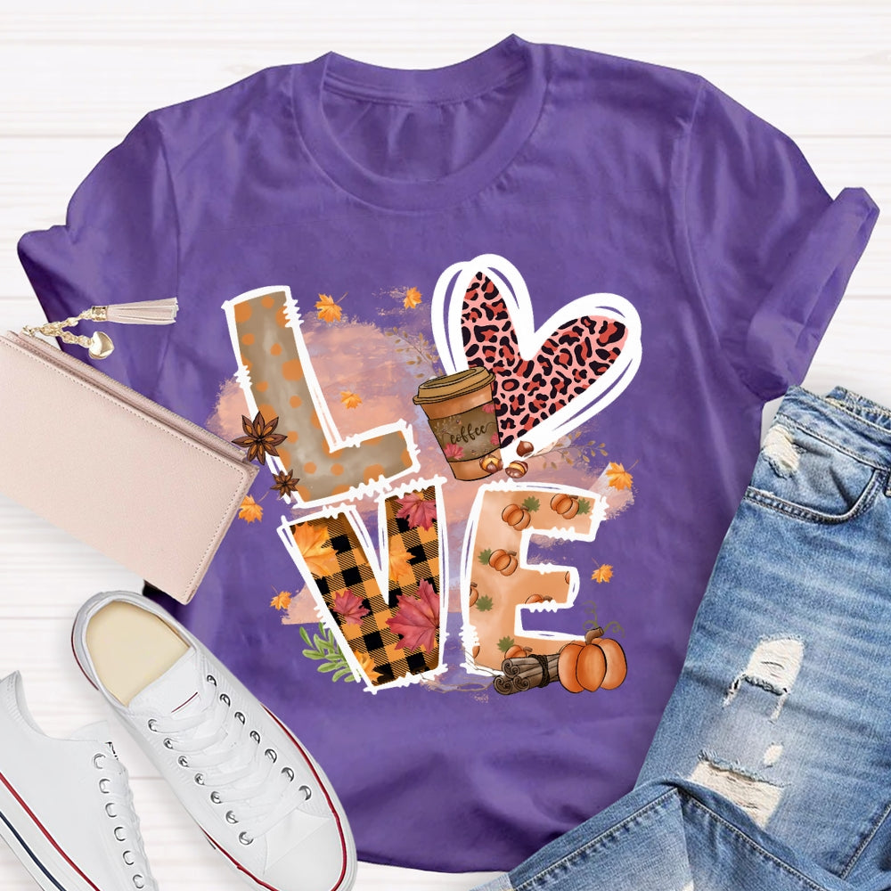 Love Coffee Autumn T-shirt