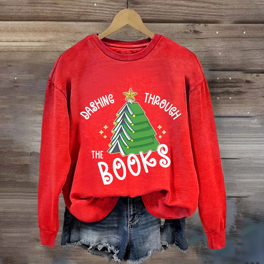 Dashing Through The Books Sweatshirt