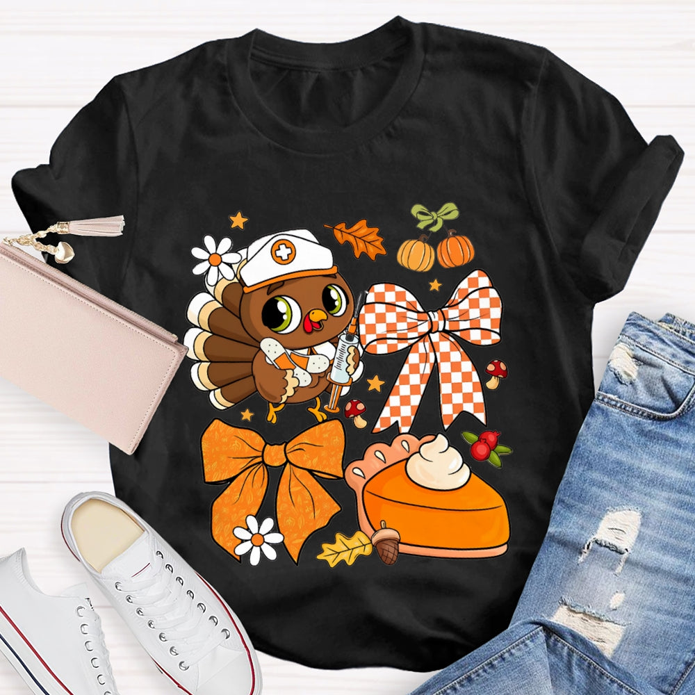 Fall In Love With Turkey Nurse Thanksgiving T-shirt