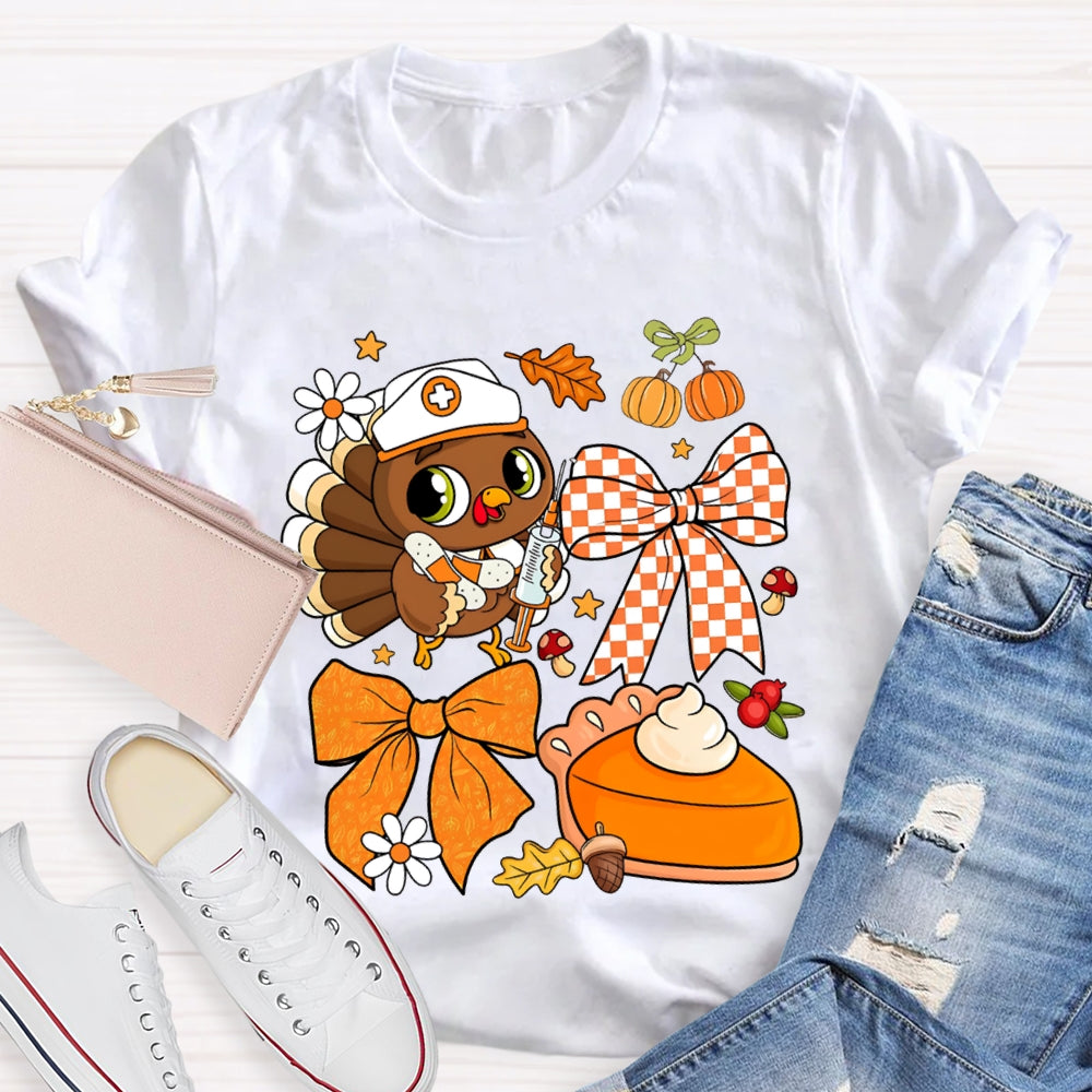 Fall In Love With Turkey Nurse Thanksgiving T-shirt