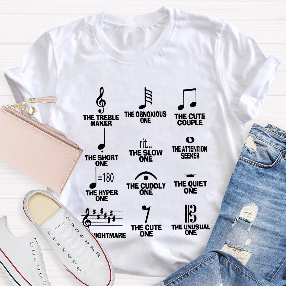 The Treble Maker The Obnoxious One The Cute Couple Music Teacher T-shirt