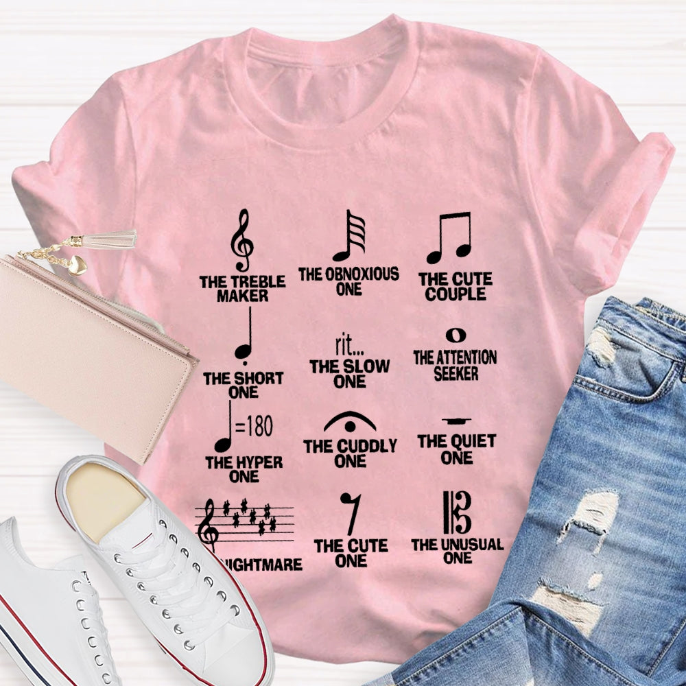 The Treble Maker The Obnoxious One The Cute Couple Music Teacher T-shirt