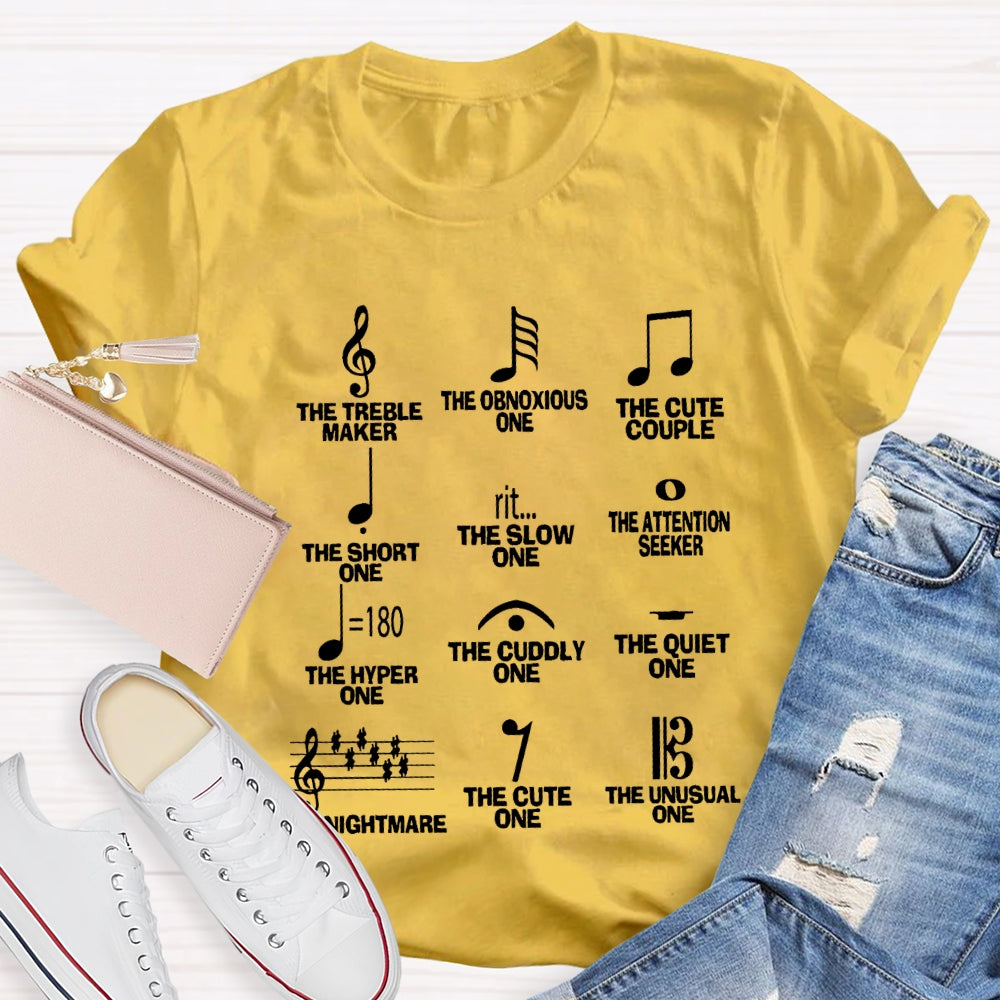 The Treble Maker The Obnoxious One The Cute Couple Music Teacher T-shirt
