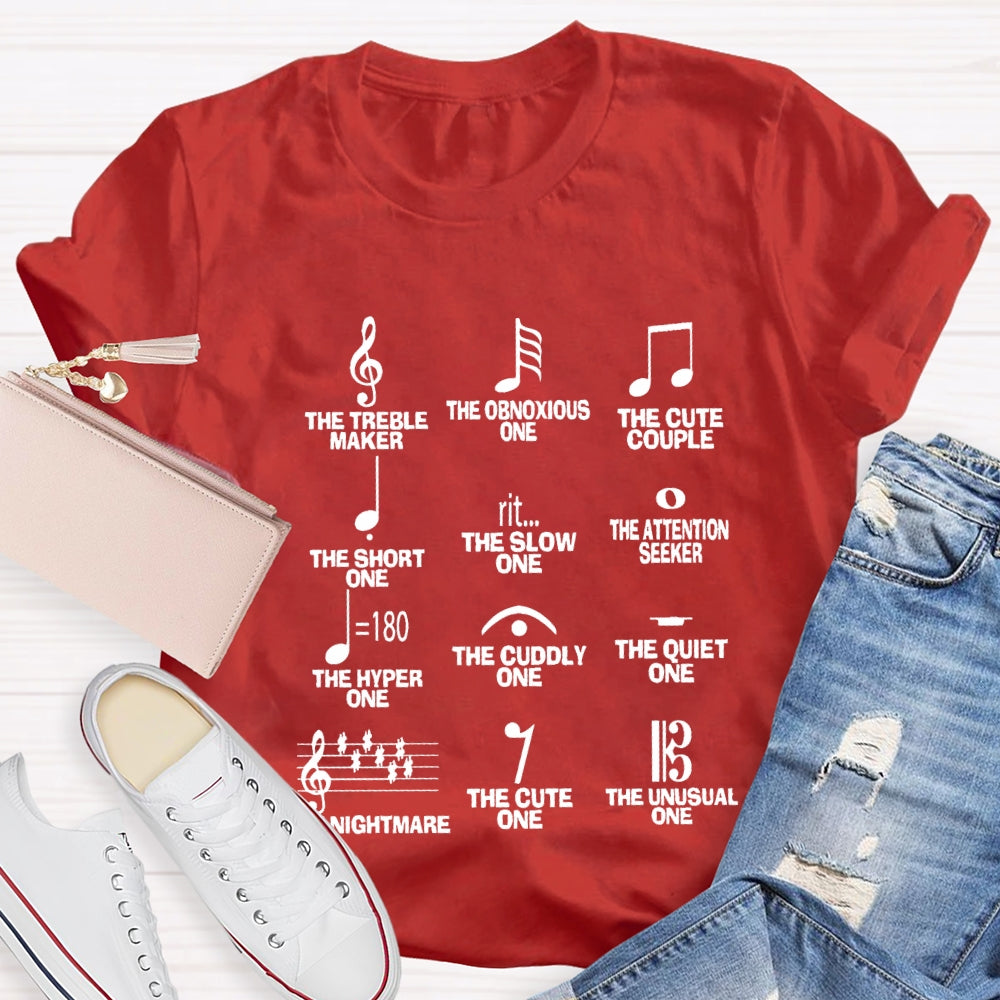 The Treble Maker The Obnoxious One The Cute Couple Music Teacher T-shirt