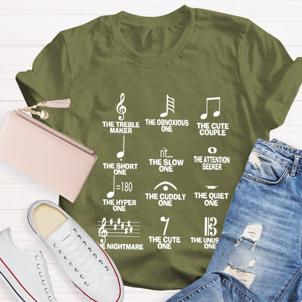 The Treble Maker The Obnoxious One The Cute Couple Music Teacher T-shirt