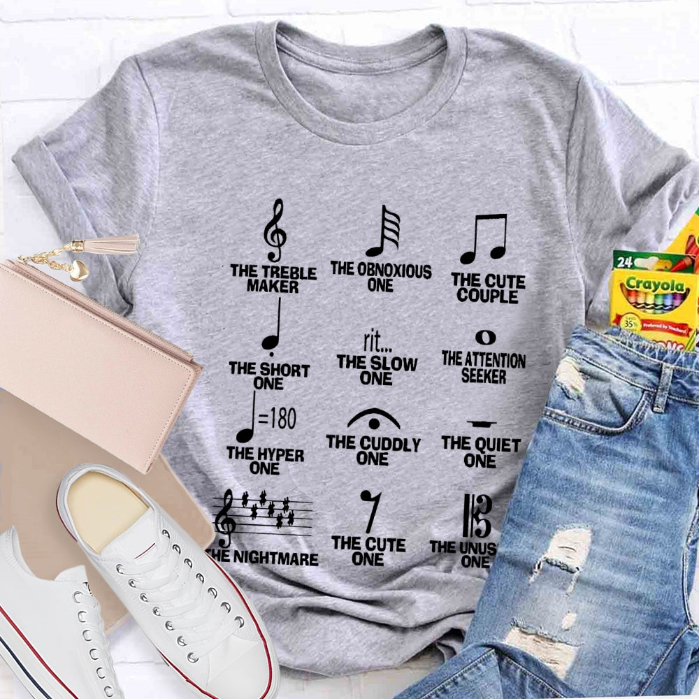 The Treble Maker The Obnoxious One The Cute Couple Music Teacher T-shirt