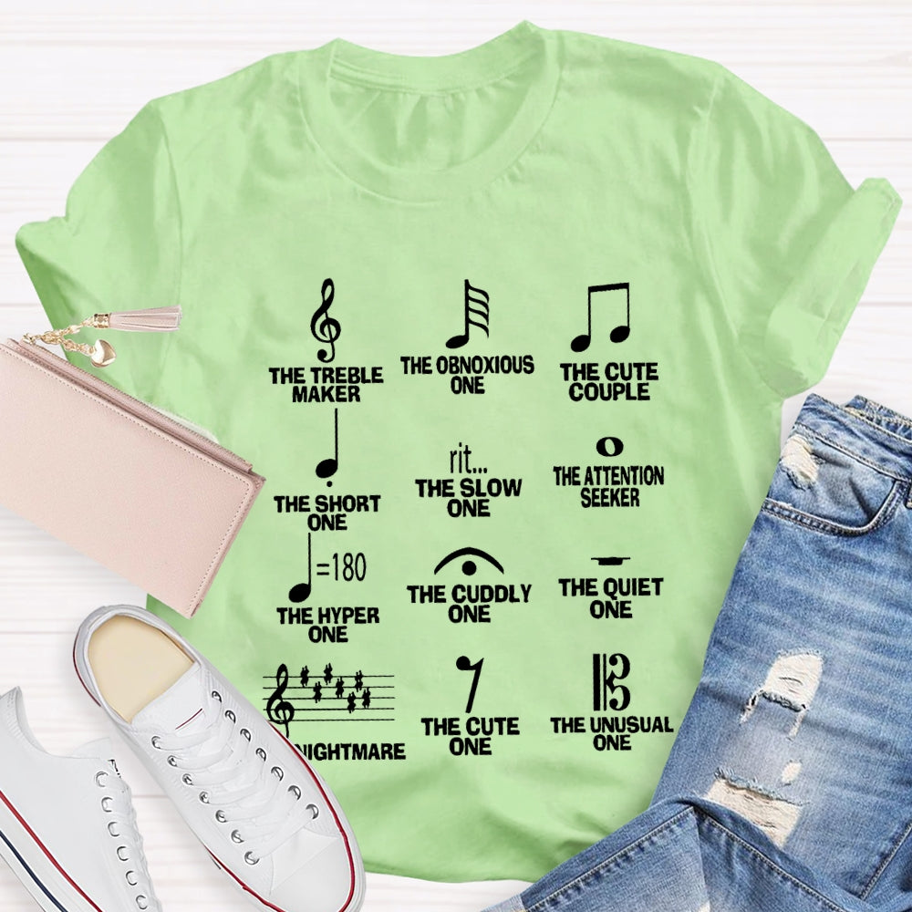 The Treble Maker The Obnoxious One The Cute Couple Music Teacher T-shirt