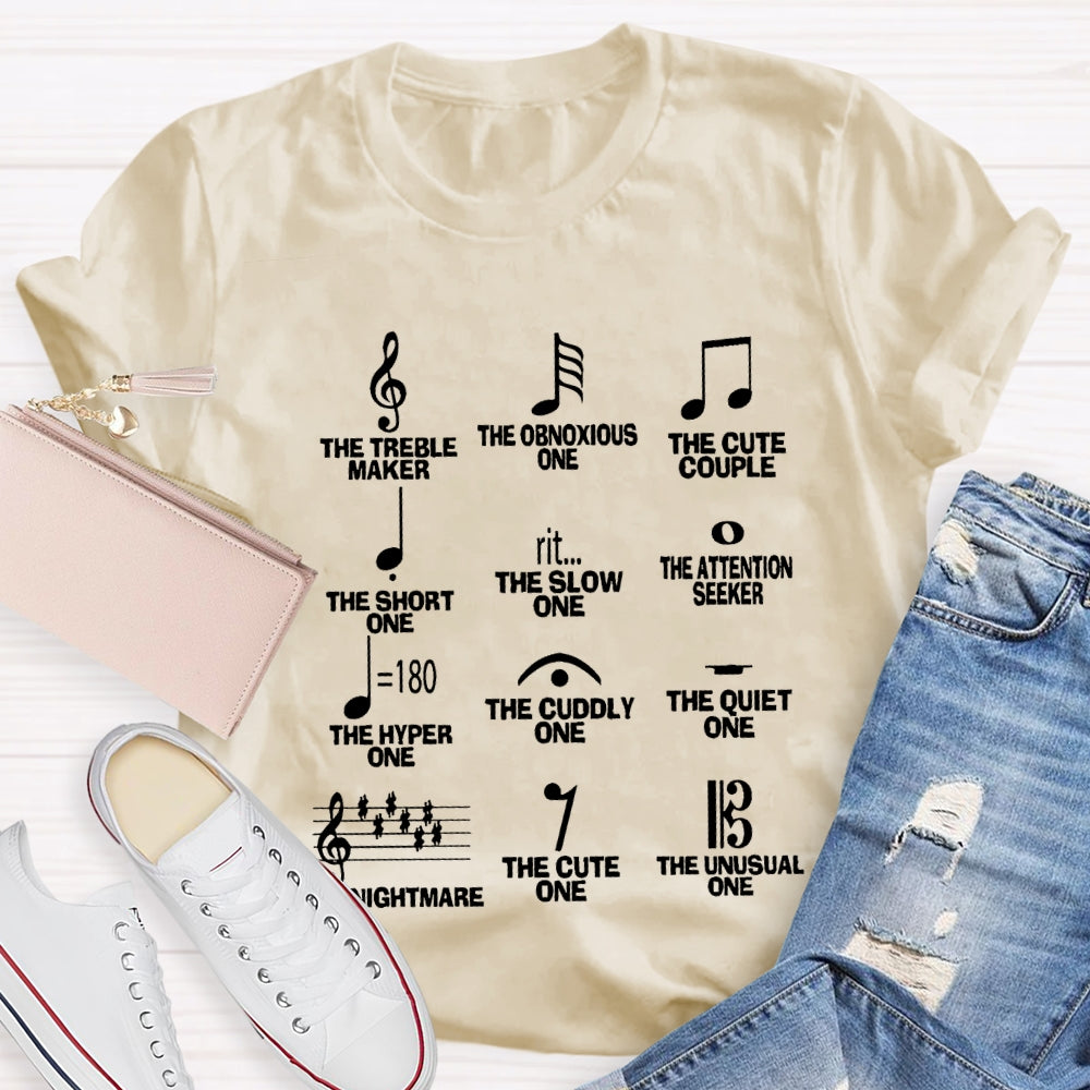 The Treble Maker The Obnoxious One The Cute Couple Music Teacher T-shirt
