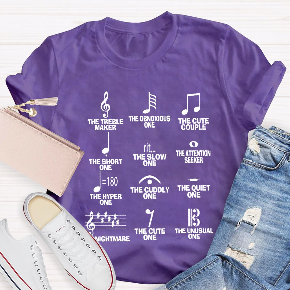 The Treble Maker The Obnoxious One The Cute Couple Music Teacher T-shirt