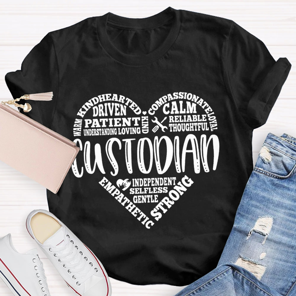 Custodian Warm Heart  Calm T-Shirt