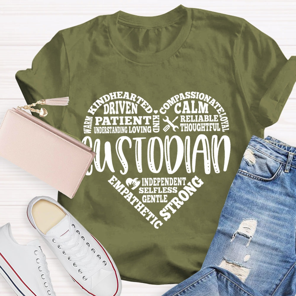 Custodian Warm Heart  Calm T-Shirt