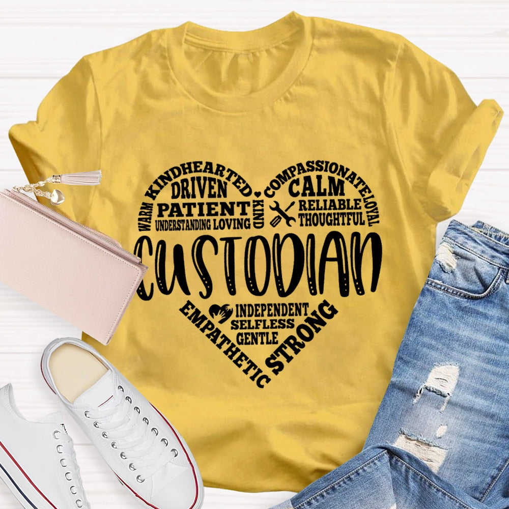 Custodian Warm Heart  Calm T-Shirt