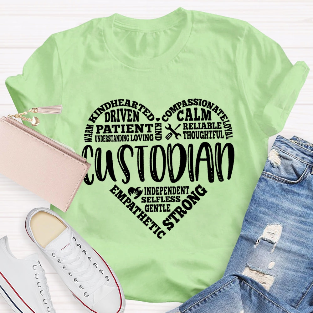 Custodian Warm Heart  Calm T-Shirt