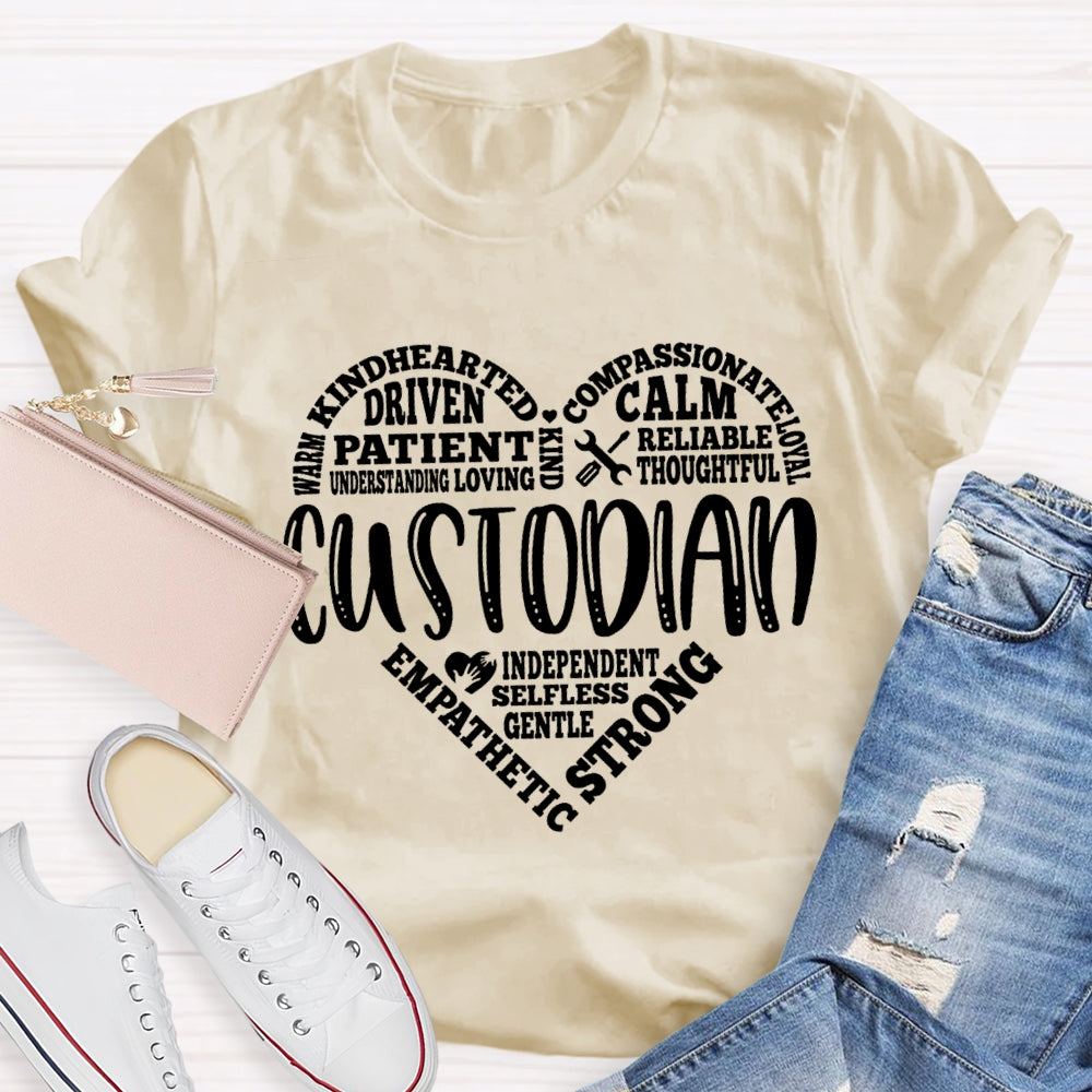 Custodian Warm Heart  Calm T-Shirt